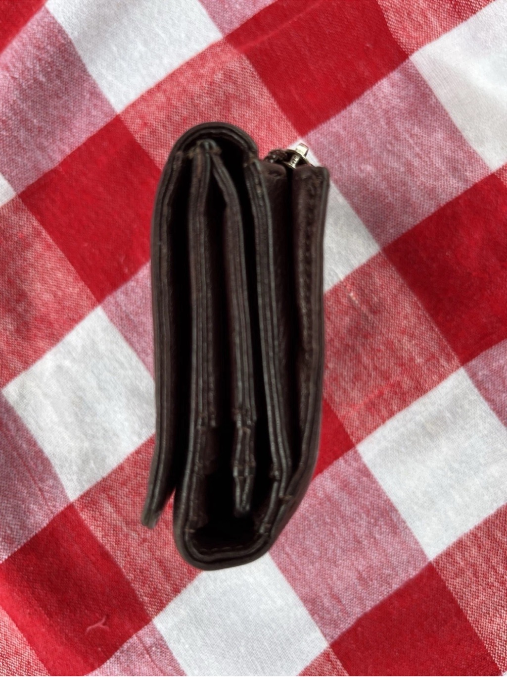 Vintage Osgoode Marley Men's Dark Brown Mini Leather Wallet - Classic Trifold — image 3 of 8
